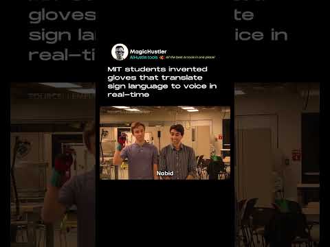 MIT students invented gloves that translate sign language to voice in real-time #shorts