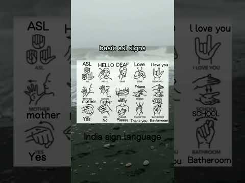 baics asl signs and India in sign language deaf culture
