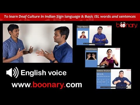 Get to know better about the Deaf Culture & basic ISL words and sentences. Voice-over English.